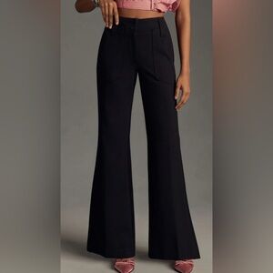 Maeve The Naomi Ponte Wide-Leg Flare Pants Size 0 High Waist Career Pants